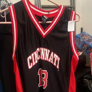 STARTER Black and Red Cincinnati Bearcats Jersey